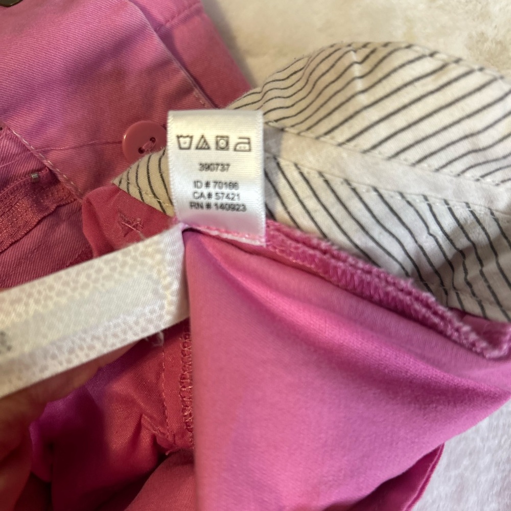 LOFT Pink Chino Shorts Mid Rise Flat Front Casual Summer 4 - Picture 9 of 9